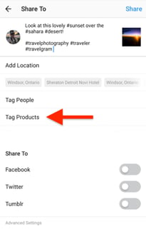 How to Tag Products with Instagram Shoppable Posts step 2